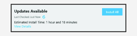 Screenshot of an update prompt