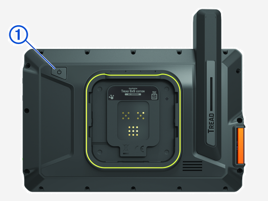 Device power button with a callout
