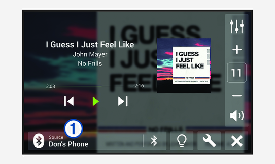 Tread Audio media screen with a callout